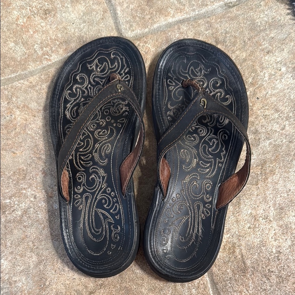 Coach Black and Brown Sandals